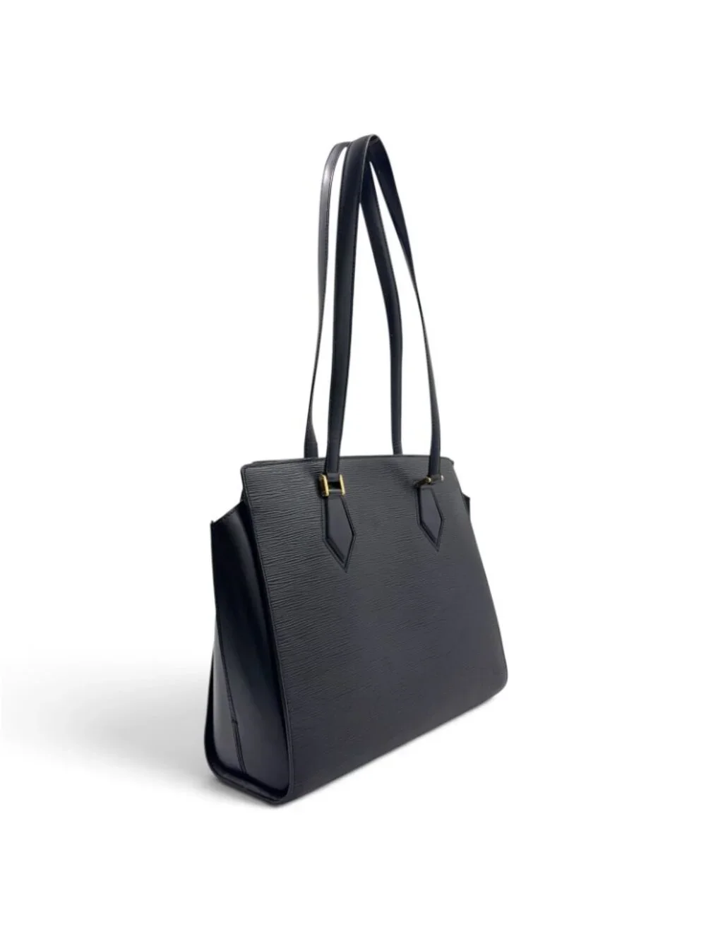 Louis Vuitton Duplex Epi Noir Leather Black Shoulder Bag Gold